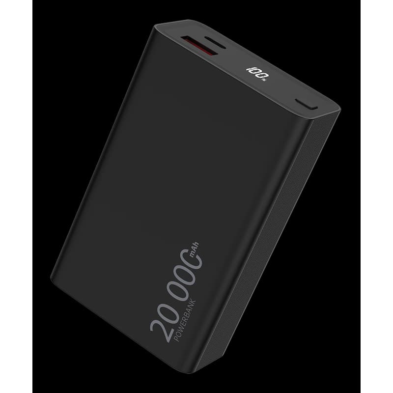 WG - Power Bank 20000 mAh, USB-C PD 20 W + USB-A QC 22.5 W, čierna
