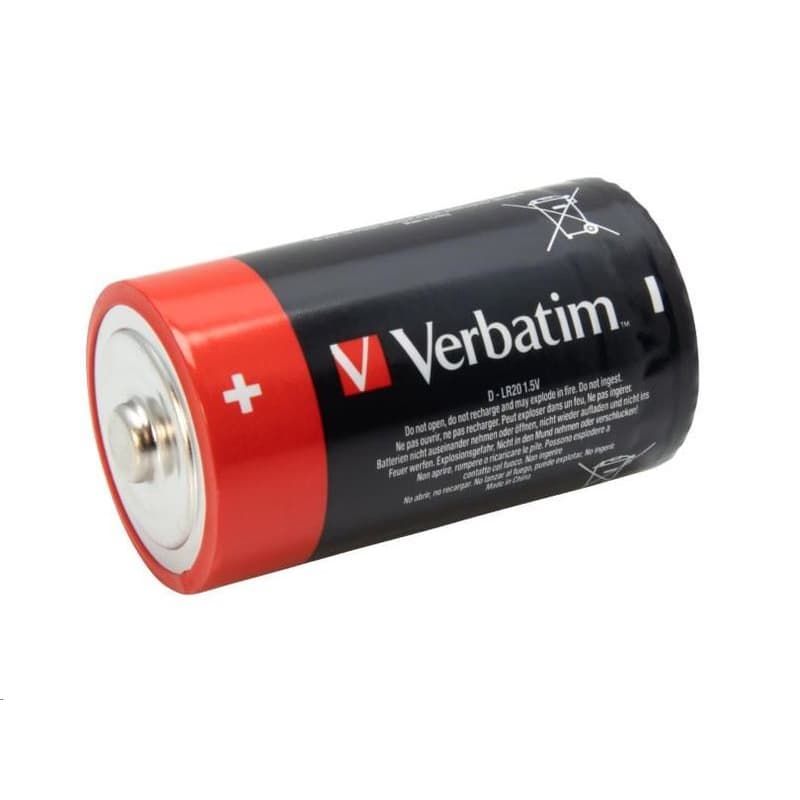 VERBATIM Alkalické batérie D, 2 PACK/LR20 1