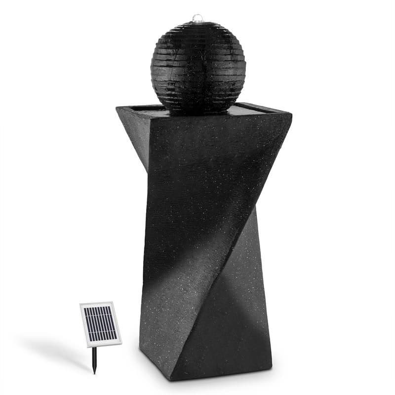 Blumfeldt Schönbrunn, solárna fontána, guľovitá, LED, 20 l/h, čadič 1