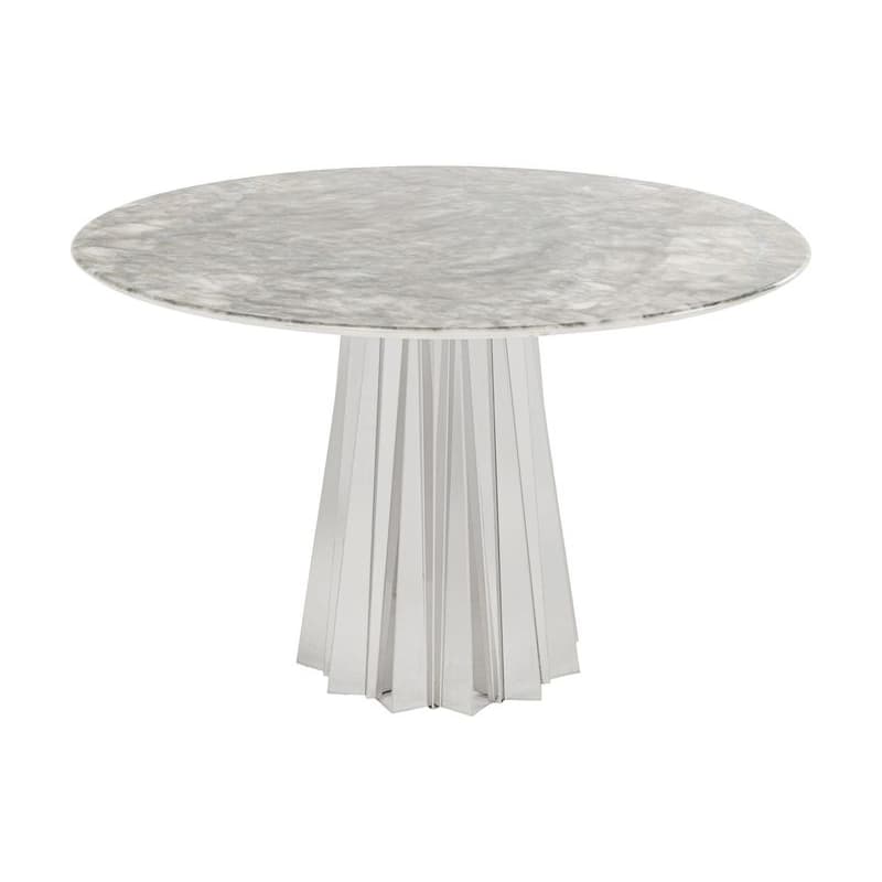 Amora Stone stôl strieborný Ø120 cm 1