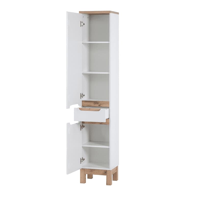 ArtCom Vysoká skrinka do kúpeľne BALI White 800 6