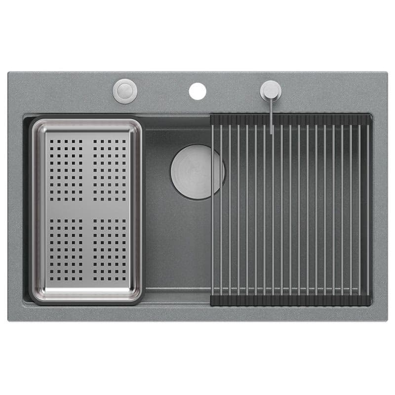 Quadron Quadron - Granitový drez MARC 110 WORKSTATION Grey Metallic Meď HQM7650U5_PVDC1 5