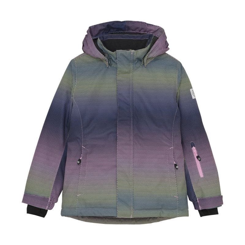 Dievčenská lyžiarska bunda COLOR KIDS Ski Jacket - AOP -4213-Bonbon 3