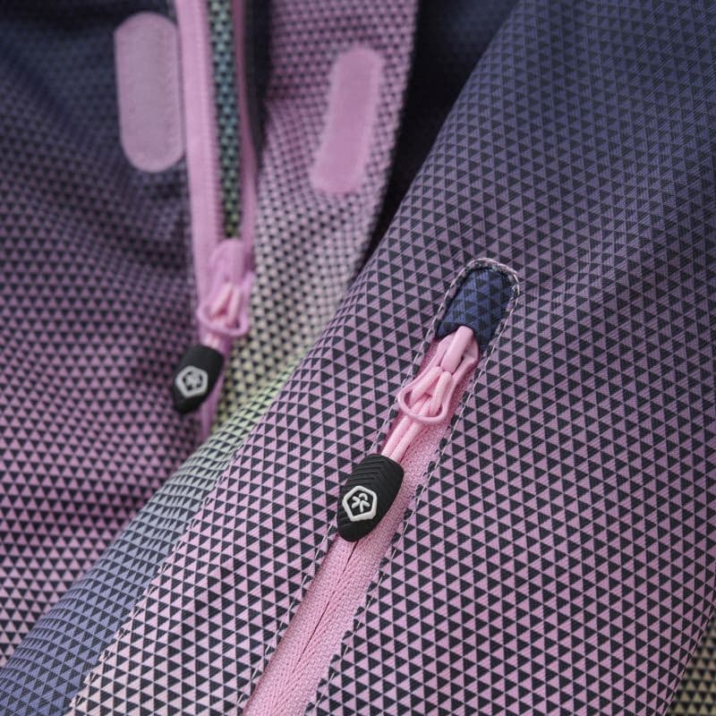 Dievčenská lyžiarska bunda COLOR KIDS Ski Jacket - AOP -4213-Bonbon 5
