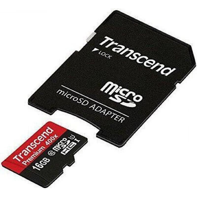 TRANSCEND MicroSDHC karta 16GB Premium, Class 10 UHS-I 300x + adaptér 4