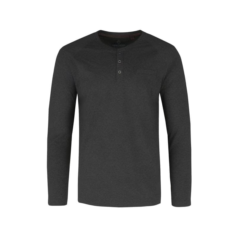 Pánske tričko s dlhým rukávom VOLCANO L-CHARL-701M-Grey MEL 4