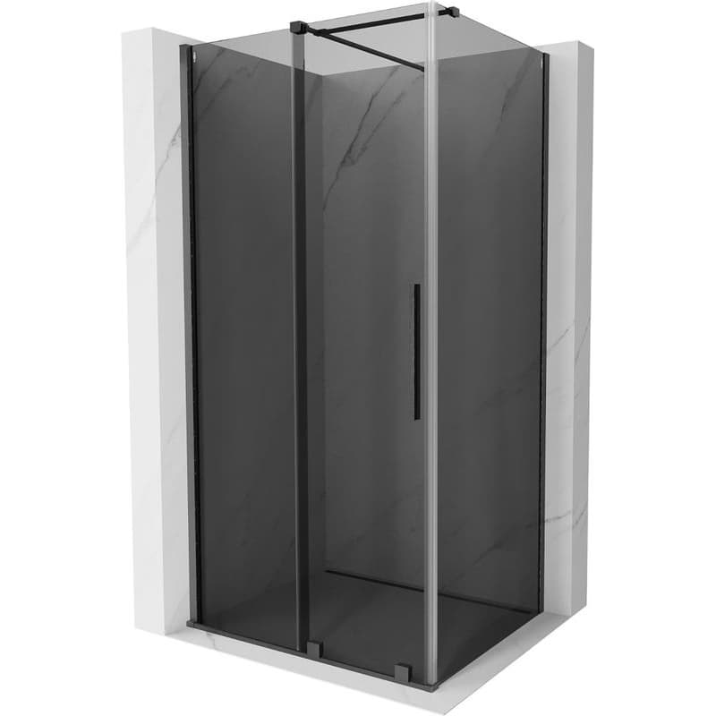 MEXEN/S - Velár sprchovací kút, posuvné dvere 100 x 80, grafit, grafit kartáčovaná 871-100-080-41-66
