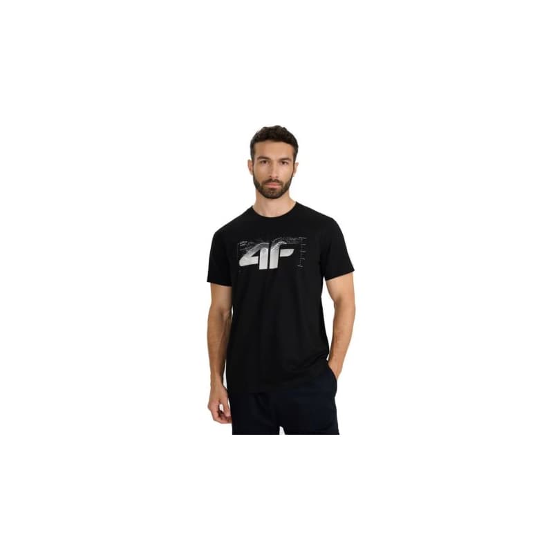 Pánske tričko s krátkym rukávom 4F TSHIRT M2359-WAW25TTSHM2359-20S-DEEP BLACK