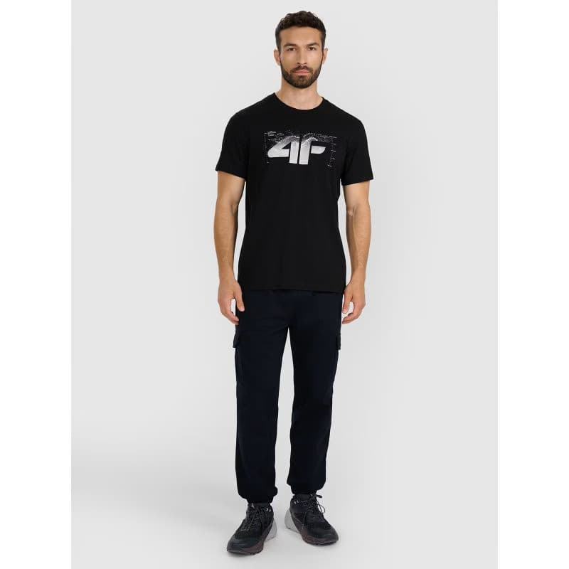 Pánske tričko s krátkym rukávom 4F TSHIRT M2359-WAW25TTSHM2359-20S-DEEP BLACK 4