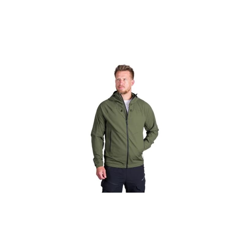 Pánska turistická softshellová bunda NORTHFINDER EWALD-300darkgreen 1