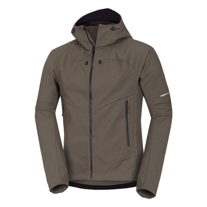 Pánska turistická softshellová bunda NORTHFINDER EWALD-300darkgreen 4