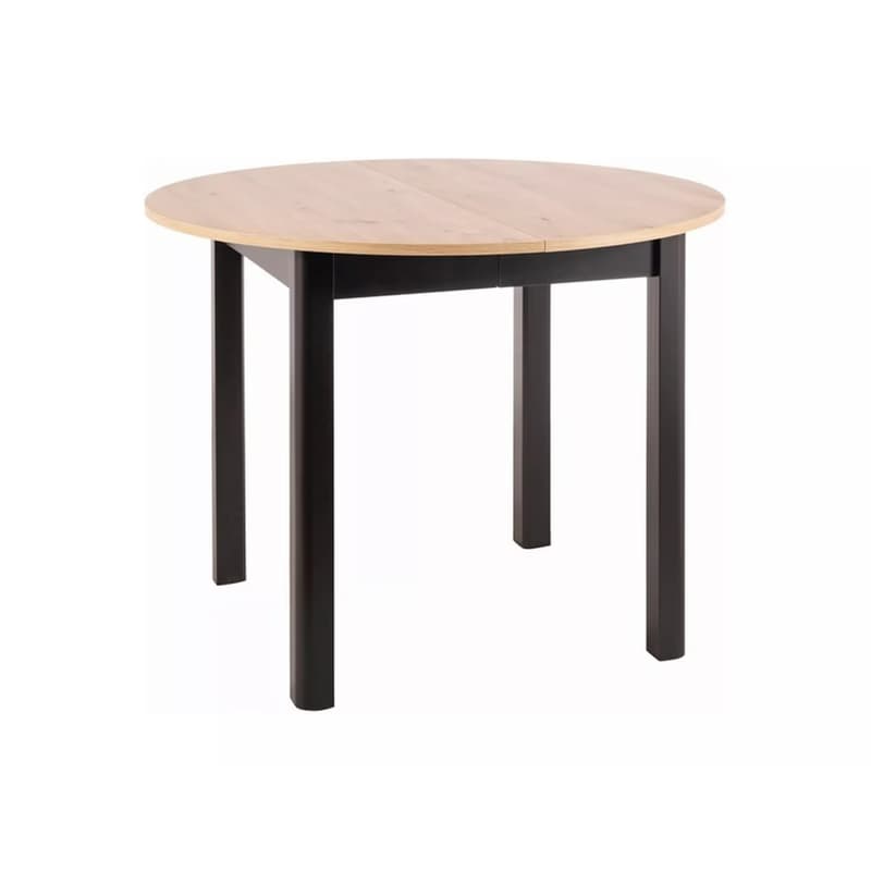Signal Rozkladací jedálenský stôl DANTE | dub artisan / čierna 102 x 102 cm 3