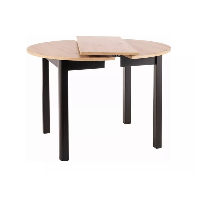 Signal Rozkladací jedálenský stôl DANTE | dub artisan / čierna 102 x 102 cm 4