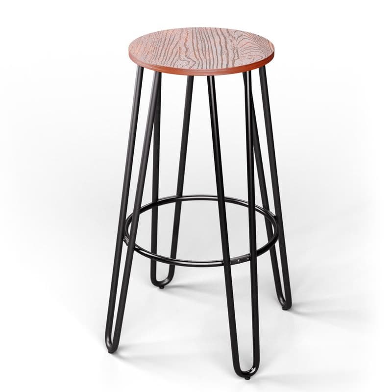 Blumfeldt Bistro stolička Hamilton 1 ks. Drevený oceľový rám Ø 33 cm 1
