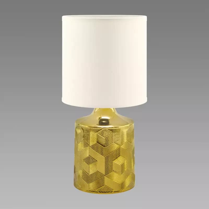 Stolná lampa Linda E14 zlatá/biela03786 1