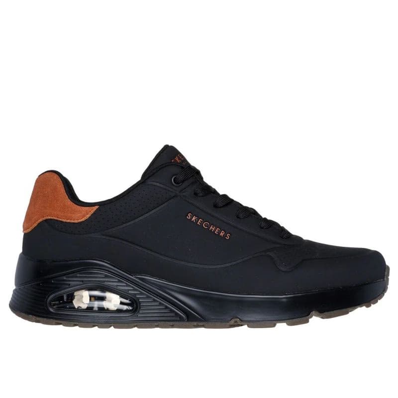 Pánska rekreačná obuv SKECHERS Uno Suited On Air M black chestnut 2