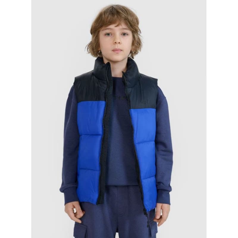 Chlapčenská vesta 4F JUNIOR VEST JACKET-JWSS25TVJAM208-36S-BLUE 3