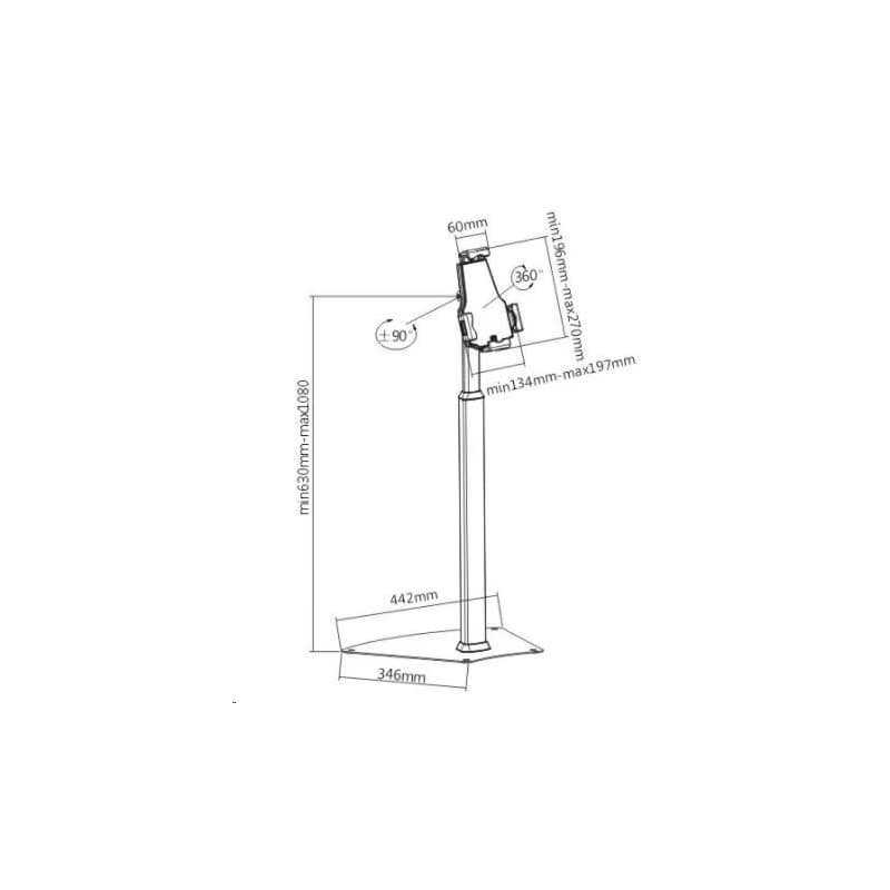 Stojan na tablety uzamykateľný Fiber Mounts TAGATA2 2
