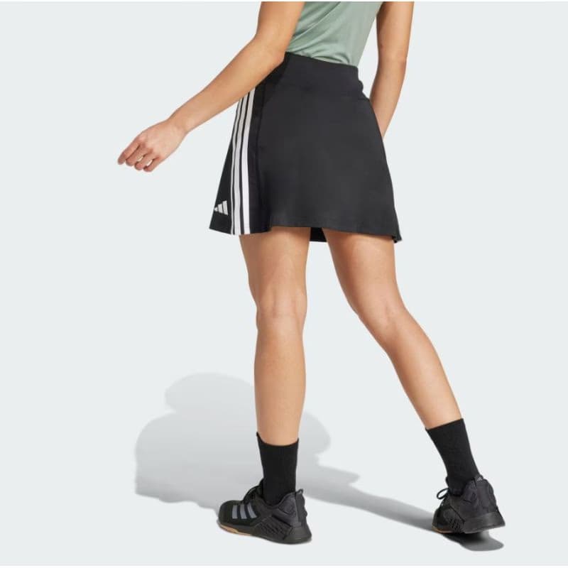Dámska tréningová sukňa ADIDAS WE 3S SKORT BLACK WHITE 2