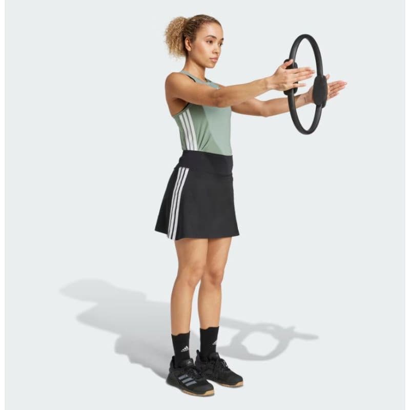 Dámska tréningová sukňa ADIDAS WE 3S SKORT BLACK WHITE 3