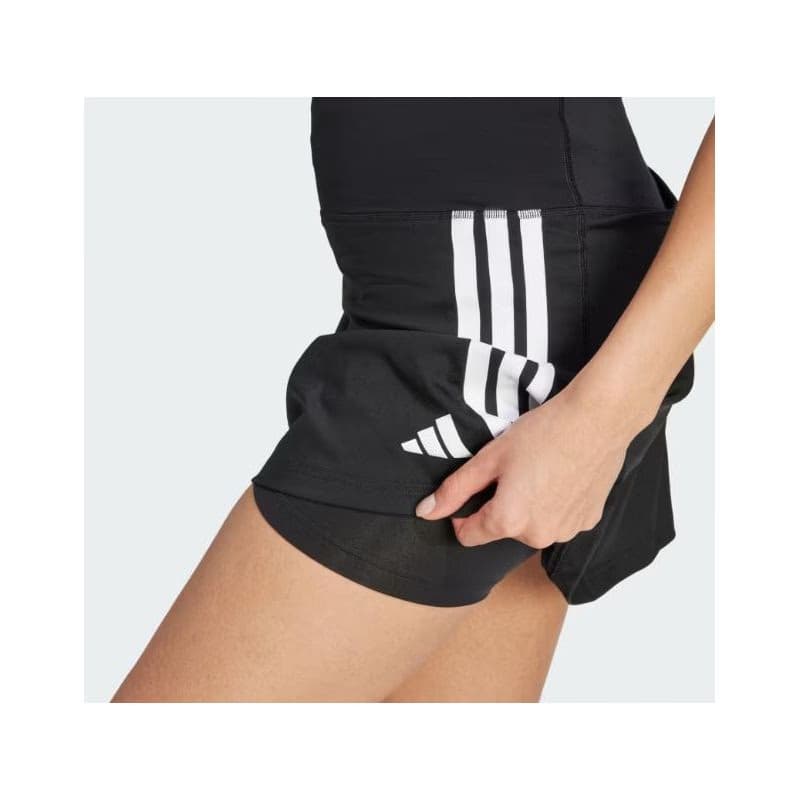 Dámska tréningová sukňa ADIDAS WE 3S SKORT BLACK WHITE 4