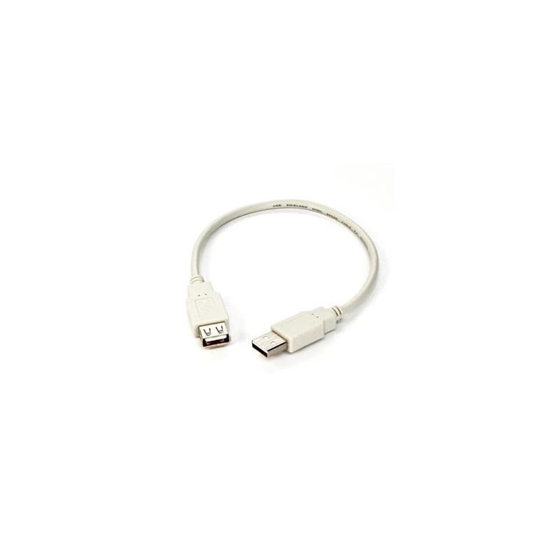 USB predlžovačka (2.0), USB A samec - USB A samica, 0.3m, biela 2