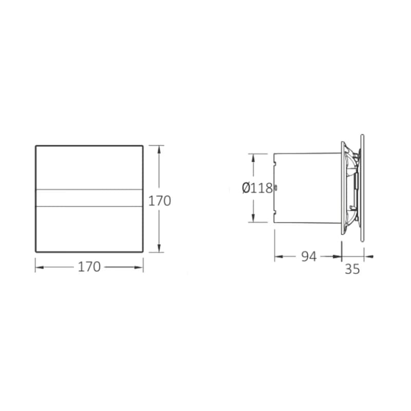 CATA - E-120 G kúpeľňový ventilátor axiálny, 15W, potrubie 120 biela 00901000 5