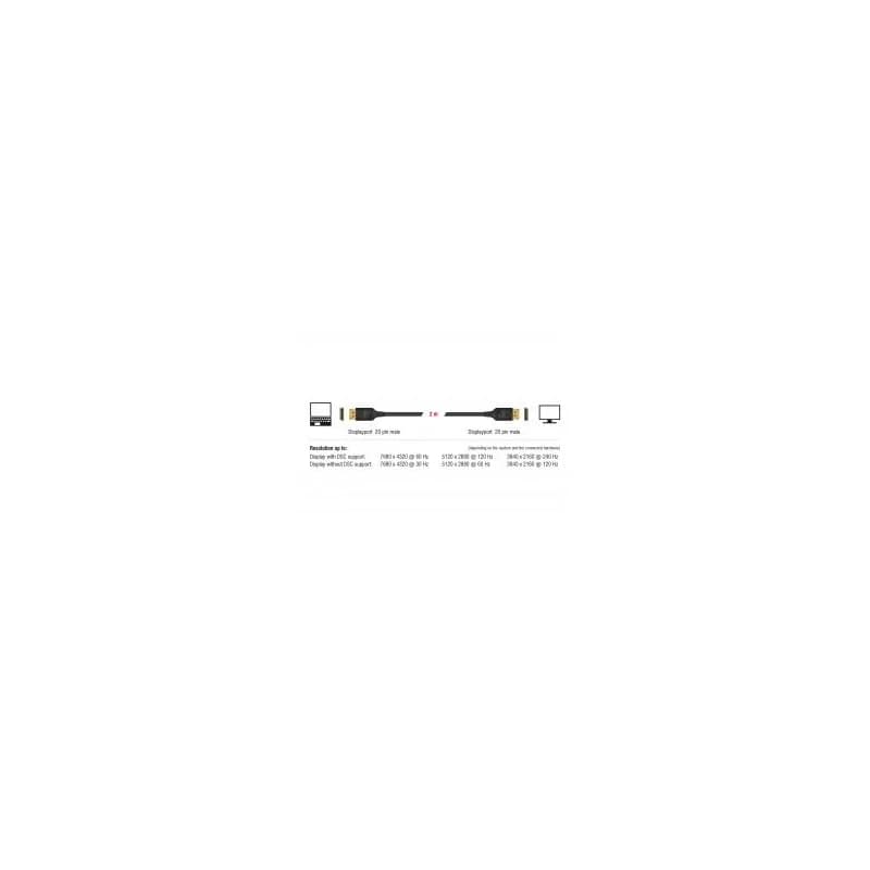 Delock DisplayPort kábel 8K 60 Hz 2 m DP 8K certifikované 3