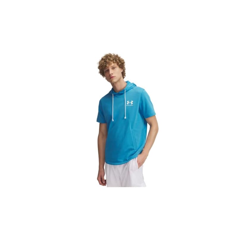 Pánska mikina s kapucňou UNDER ARMOUR UA Rival Terry LC SS HD-BLU 1