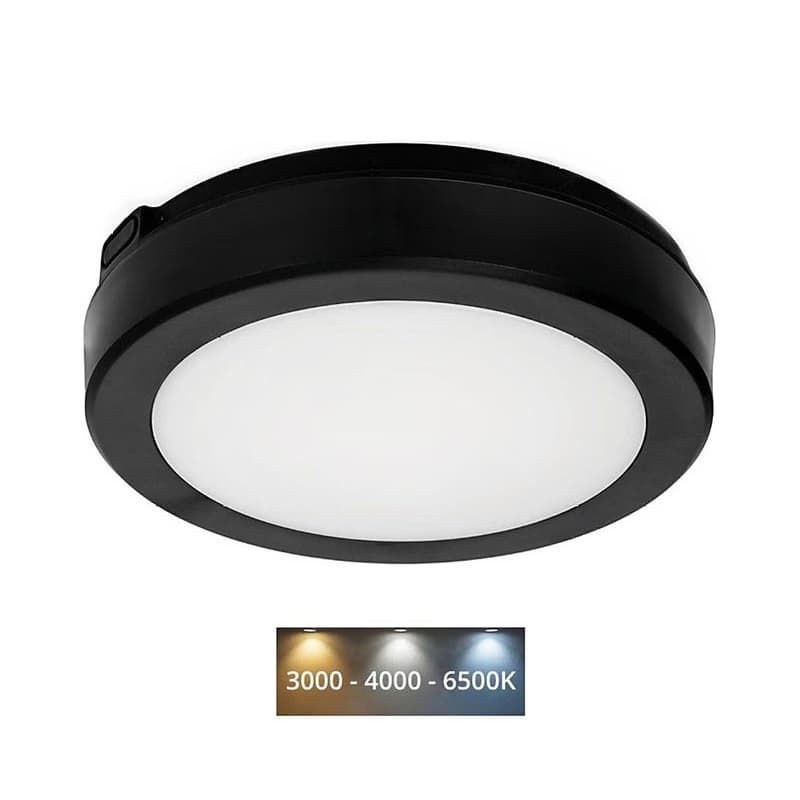 LED Kúpeľňové stropné svietidlo NAIROS LED/12W/230V 3000/4000/6500K IP65 čierna KFN212WCZ