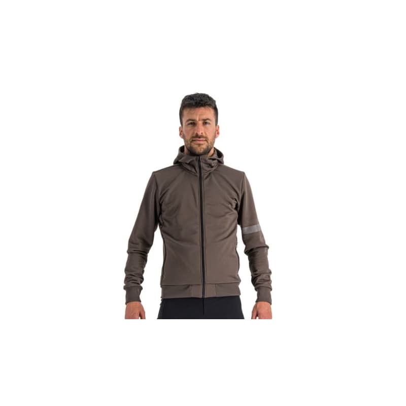 Pánska cyklistická bunda s kapucňou SPORTFUL Giara hoodie, cacao 1