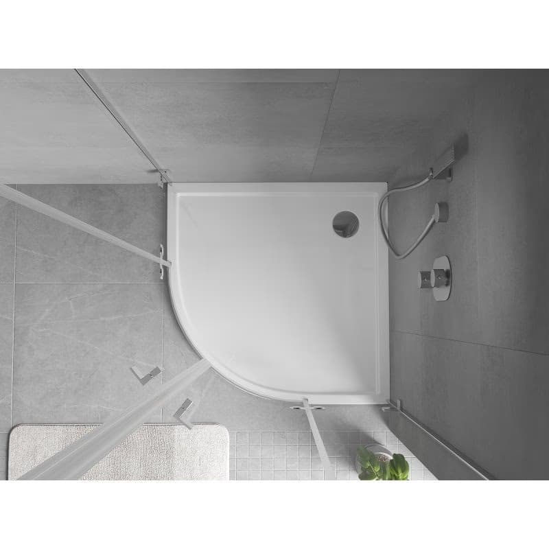 MEXEN - Flow Sprchová vanička štvrťkruh slim 90 x 90, biela lesk 46Q109090 4