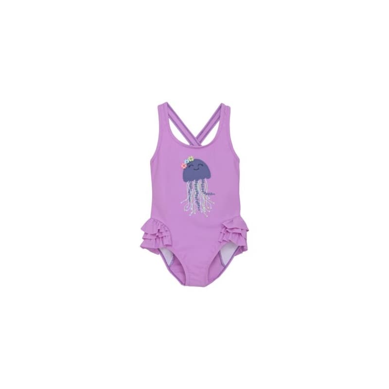 Dievčenské plavky COLOR KIDS Swimsuit W. Application 6820-Iris Orchid