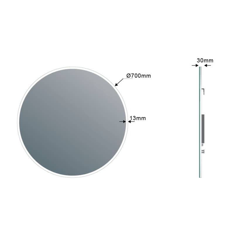 SAPHO - VISO guľaté zrkadlo s LED osvetlením, ø 70cm VS070 2
