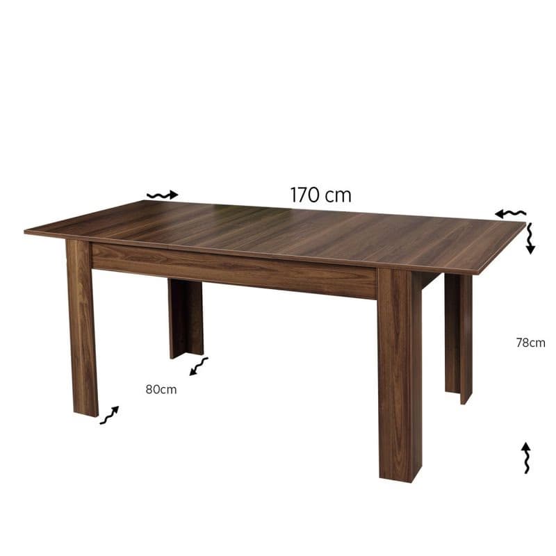 Extendable Dining Table Oblo - Walnut 2