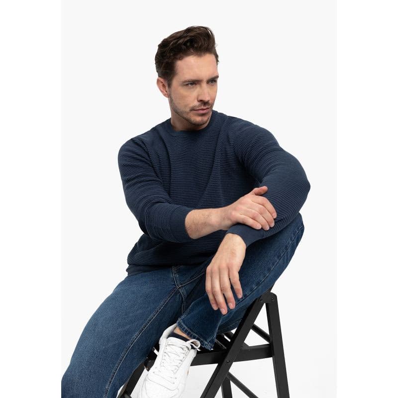 Pánsky sveter VOLCANO S-MONO-604-DENIM 4