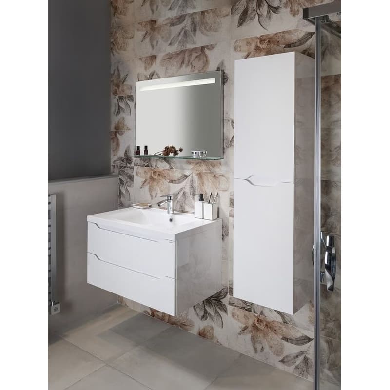 SAPHO - WAVE skrinka vysoká 35x140x30cm, ľavá/pravá, biela WA245-3030 3