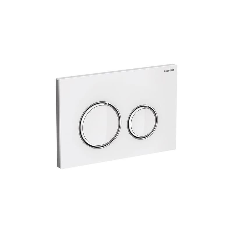 Geberit 115.884.SI.1-Splachovacie tlačidlo 50 24,6x16,4 cm biela/lesklý chróm 115.884.SI.1