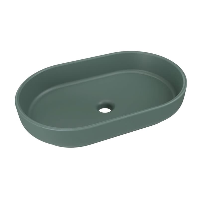 ArtCom Keramické umývadlo RIVER 2 E-6594 | zelený mat 55 x 35 cm