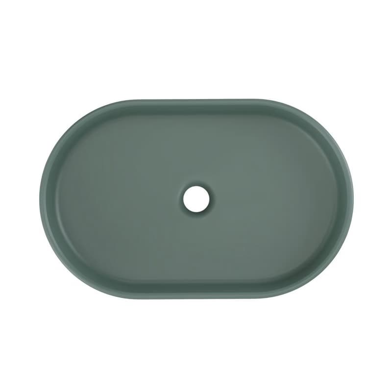 ArtCom Keramické umývadlo RIVER 2 E-6594 | zelený mat 55 x 35 cm 3