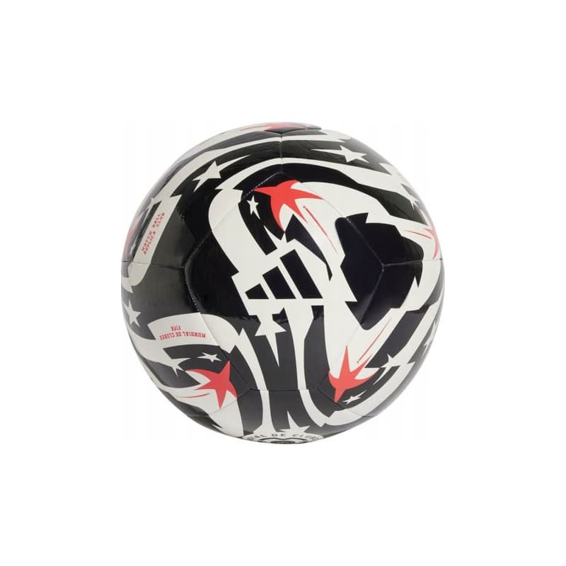 Futbalová lopta ADIDAS FCWC CLB WHITE BLACK LUCRED