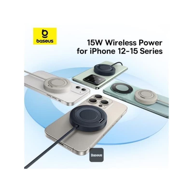 Baseus bezdrôtová nabíjacia magnetická podložka Simple Mini4 Qi2 15W čierna 4