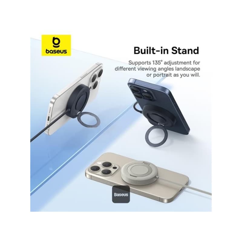 Baseus bezdrôtová nabíjacia magnetická podložka Simple Mini4 Qi2 15W čierna 5