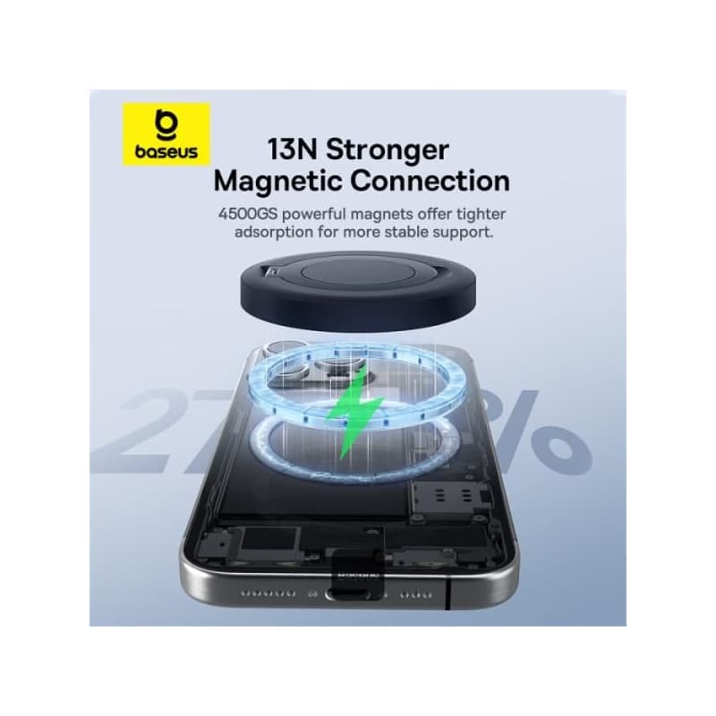 Baseus bezdrôtová nabíjacia magnetická podložka Simple Mini4 Qi2 15W čierna 6