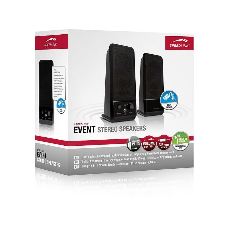 SPEED LINK reproduktory SL-8004-BK EVENT Stereo Speakers, black 3