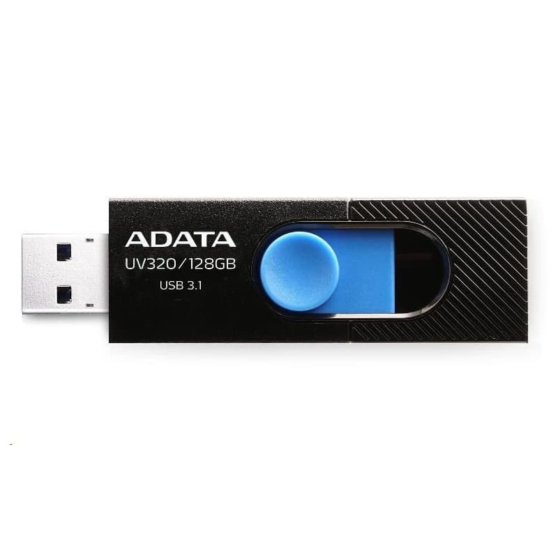 ADATA Flash Disk 128GB UV320, USB 3.1 Dash Drive, čierna / modrá