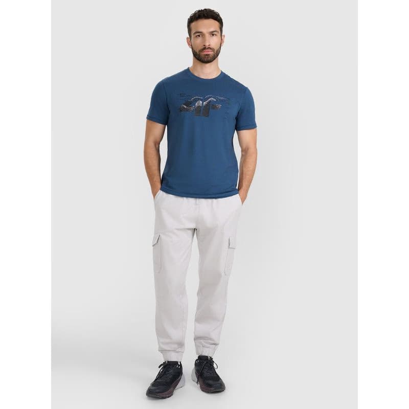 Pánske tričko s krátkym rukávom 4F TSHIRT M2359-WAW25TTSHM2359-46S-TEAL 4