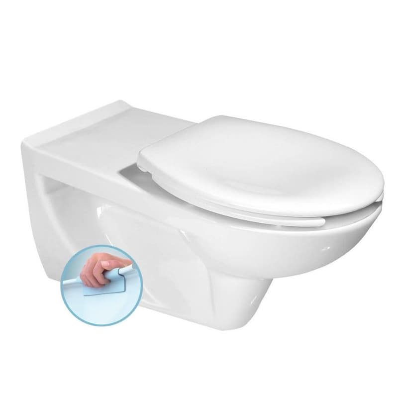 SAPHO - HANDICAP WC závesné predĺžené, Rimless, 37,5x73cm, biela K670-002 1