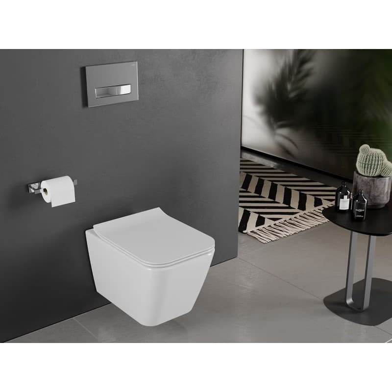 MEXEN - Cube Závesná WC misa vrátane sedátka s slow-slim, duroplast, biela 30924000 2