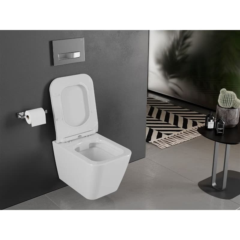 MEXEN - Cube Závesná WC misa vrátane sedátka s slow-slim, duroplast, biela 30924000 3